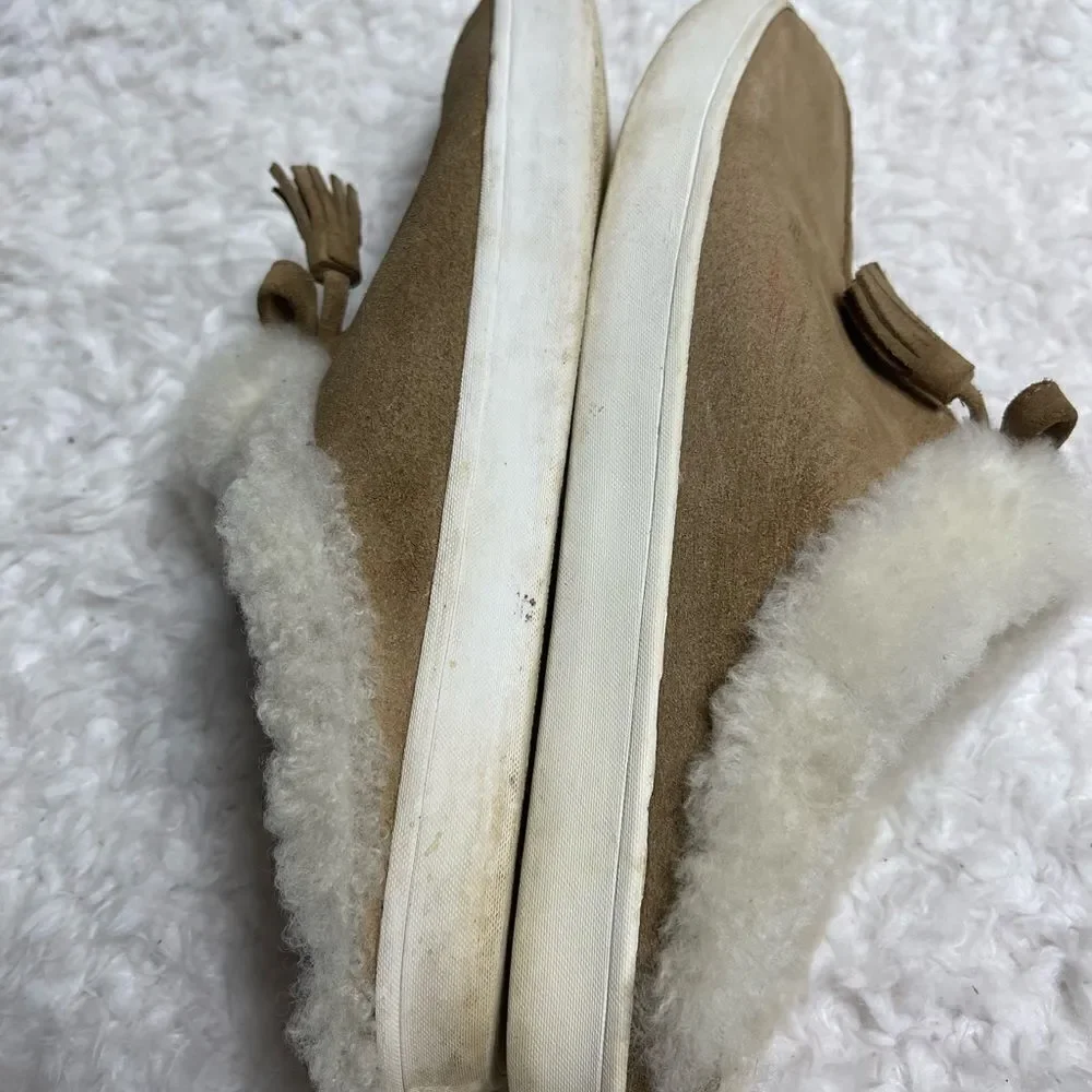 - Kate Spade New York Suede Tassel Fleece Lined Slip On Mule Sneakers size…